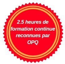 2.5 hours of continuing education recognized by the Ordre des psychologues du Québec