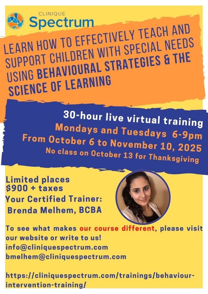 Behaviour Intervention Course 6 Oct - 10 Nov 2025 Behaviour Intervention Training Fall 2025