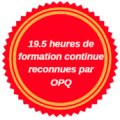 19.5 hours of continuing education recognized by the Ordre des psychologues du Québec
